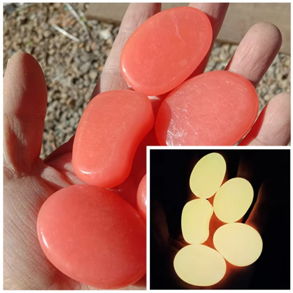 Fish Tank Gravel - 10pcs 장식 4.5cm 빛나는 자갈 어둠