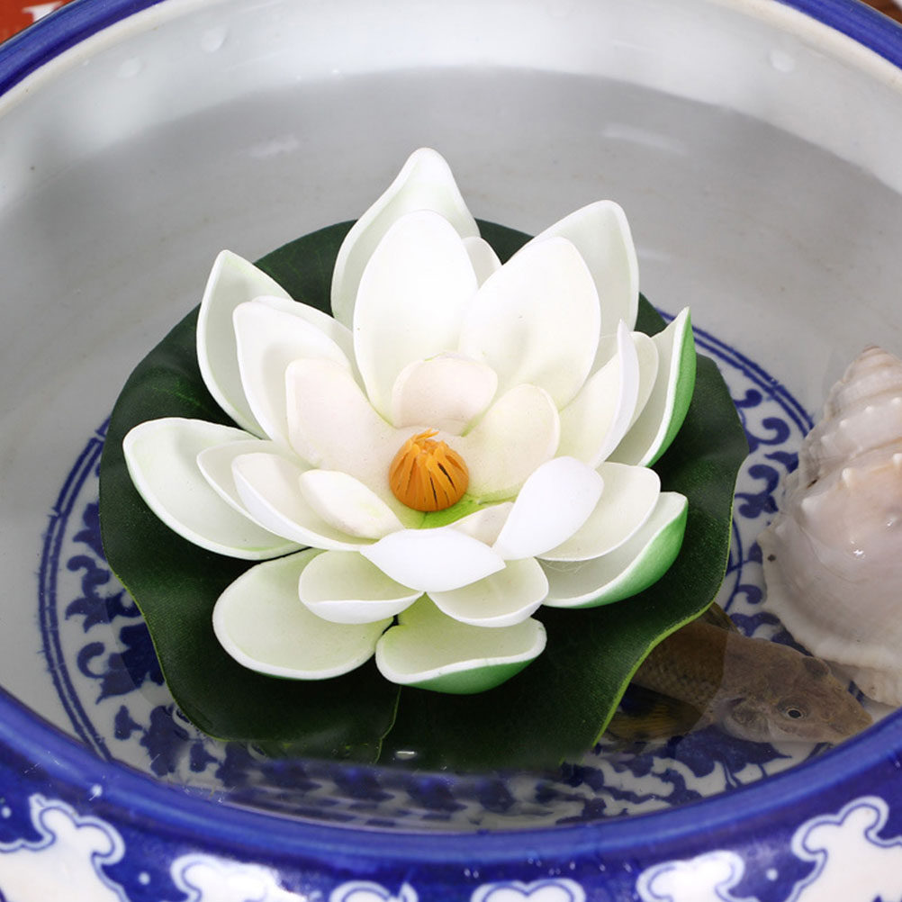 8개입, 조화로 만든 연꽃, 물에 떠다니는 연꽃 잎,  - Aquarium Plants 리뷰 및 가격